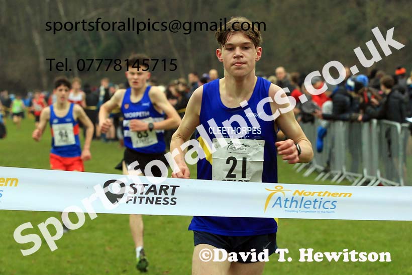 Boys Under-15s 2023 Northern Cross Country Champs., Witton Park, Blackburn. Photo: David T. Hewitson/Sports for All Pics